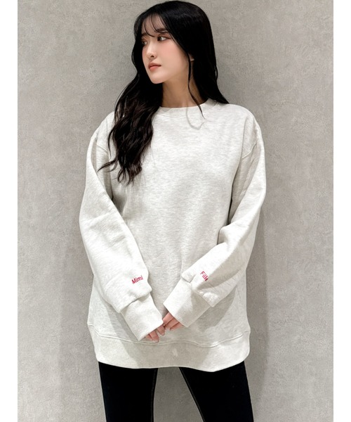 GYDA(ジェイダ)の「【ZOZO限定!!】クルーネックsleeve embroideryプルオーバー(スウェット・レディース・アイボリー/グレー/チャコールグレー・FREE)」の15枚目の写真