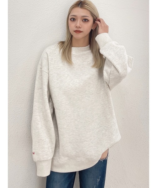 GYDA(ジェイダ)の「【ZOZO限定!!】クルーネックsleeve embroideryプルオーバー(スウェット・レディース・アイボリー/グレー/チャコールグレー・FREE)」の5枚目の写真