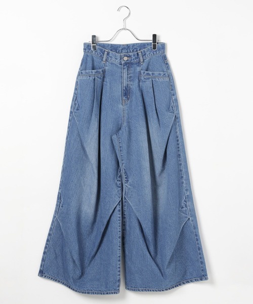 PAGEBOY(ページボーイ)の「ランダムタックデニムパンツ(デニムパンツ・レディース・ブラック/ブルー/グレー・SMALL/MEDIUM)」の12枚目の写真