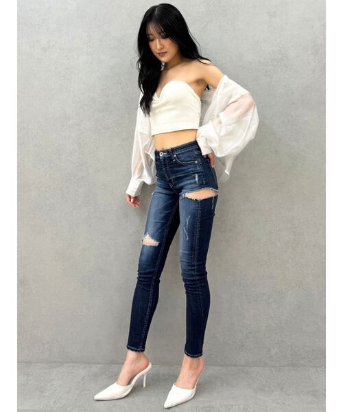 GYDA（ジェイダ）の「ポインテッドミュール（パンプス・レディース・オフホワイト/ブラック・MEDIUM/SMALL/LARGE）」の5枚目の写真