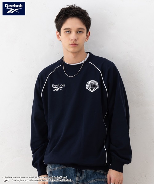 Reebok（リーボック）の「【EC別注】Reebok リーボック ブランド ロゴ ワンポイント ワッペン 刺繍 裏毛 プルオーバー スウェット トレーナー（スウェット・メンズ・ブラック/ネイビー/グレー系その他・LL/L/M）」の3枚目の写真