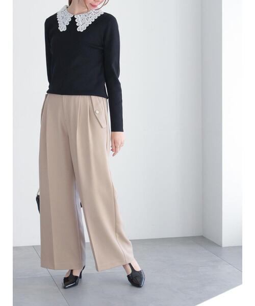 Te chichi（テチチ）の「レース衿ニットプルオーバー（ニット/セーター・レディース・グレー/ブラック/オフホワイト・F）」の11枚目の写真