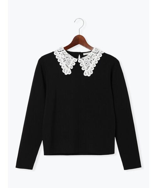 Te chichi（テチチ）の「レース衿ニットプルオーバー（ニット/セーター・レディース・グレー/ブラック/オフホワイト・F）」の19枚目の写真