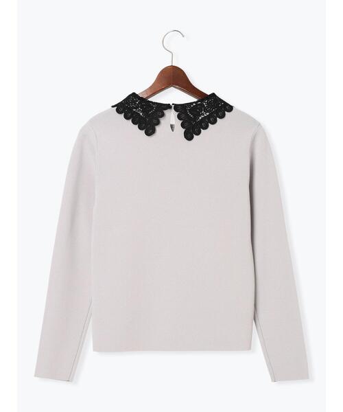 Te chichi（テチチ）の「レース衿ニットプルオーバー（ニット/セーター・レディース・グレー/ブラック/オフホワイト・F）」の21枚目の写真