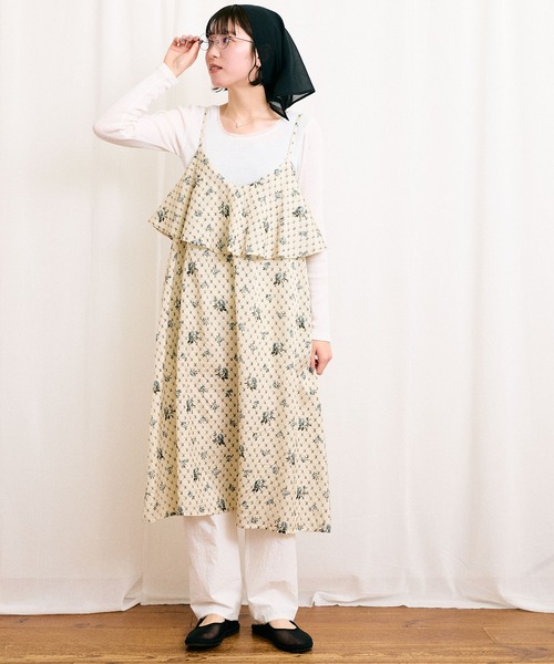 fig Ｌondon（フィグロンドン）の「●Grandma sofa dress（ワンピース・レディース・ブルー/グリーン・FREE）」の4枚目の写真