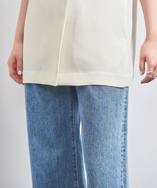 UNITED ARROWS(ユナイテッドアローズ)の「COMFY Vノーカラー ベスト -吸水速乾 UVカット ウォッシャブル-(ベスト・レディース・オフホワイト/ブラック・FREE)」の14枚目の写真
