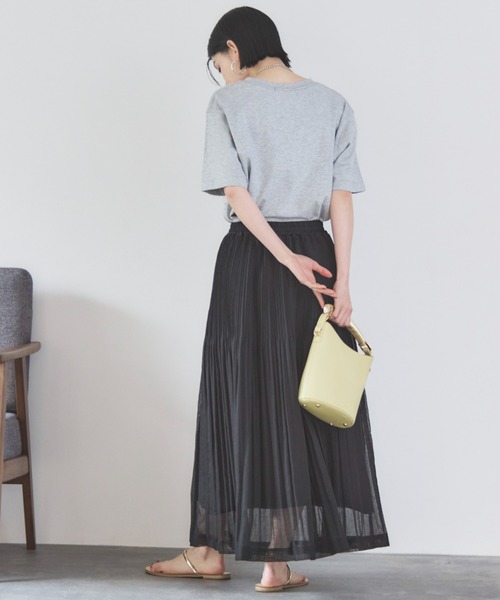 Doux archives(ドゥアルシーヴ)の「シアーリネンライクスカート(スカート・レディース・モカ/イエロー/ブラック・FREE)」の7枚目の写真