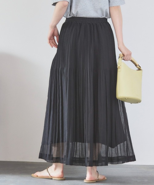 Doux archives(ドゥアルシーヴ)の「シアーリネンライクスカート(スカート・レディース・モカ/イエロー/ブラック・FREE)」の16枚目の写真