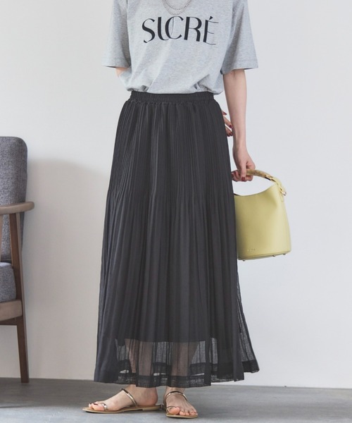 Doux archives(ドゥアルシーヴ)の「シアーリネンライクスカート(スカート・レディース・モカ/イエロー/ブラック・FREE)」の13枚目の写真