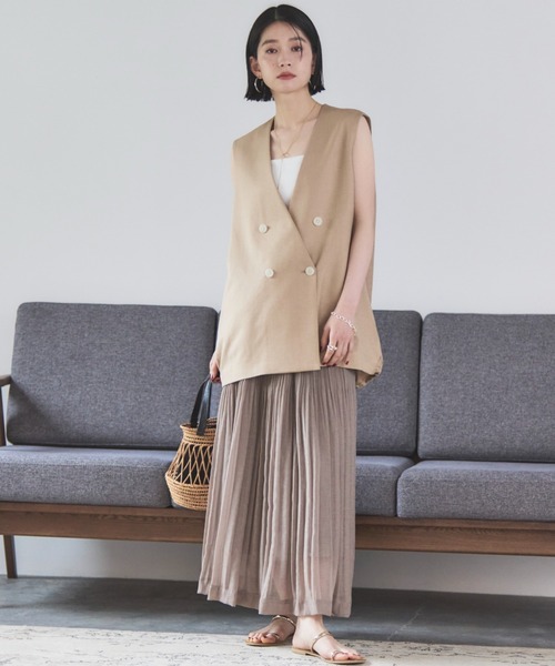 Doux archives(ドゥアルシーヴ)の「シアーリネンライクスカート(スカート・レディース・モカ/イエロー/ブラック・FREE)」の19枚目の写真