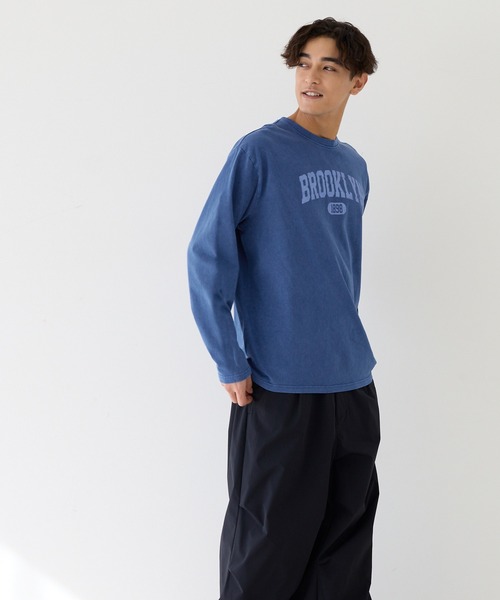 coca(coca)(コカ)の「ピグメントアソートプリントロングTシャツ(Tシャツ/カットソー・メンズ・グレー/ブラウン/チャコール/ダークブルー・M/L)」の22枚目の写真