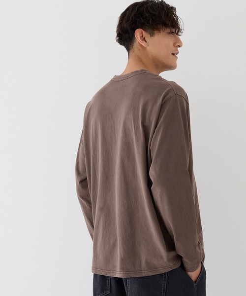 coca(coca)(コカ)の「ピグメントアソートプリントロングTシャツ(Tシャツ/カットソー・メンズ・グレー/ブラウン/チャコール/ダークブルー・M/L)」の7枚目の写真