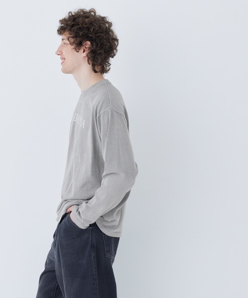 coca(coca)(コカ)の「ピグメントアソートプリントロングTシャツ(Tシャツ/カットソー・メンズ・グレー/ブラウン/チャコール/ダークブルー・M/L)」の11枚目の写真