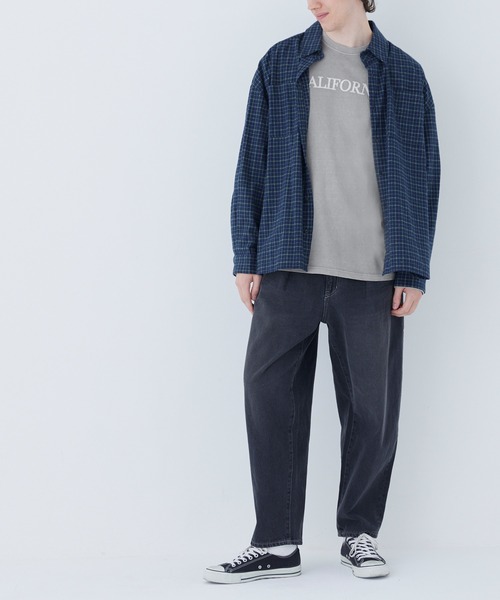 coca(coca)(コカ)の「ピグメントアソートプリントロングTシャツ(Tシャツ/カットソー・メンズ・グレー/ブラウン/チャコール/ダークブルー・M/L)」の12枚目の写真