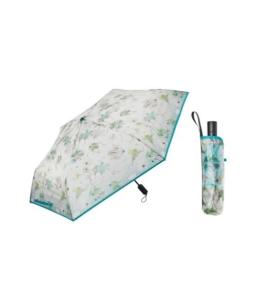 Waterfront（ウォーターフロント）の「memorif. 自動開閉 折 55cm（折りたたみ傘・レディース・グリーン/グレー/マルチ・FREE）」の13枚目の写真