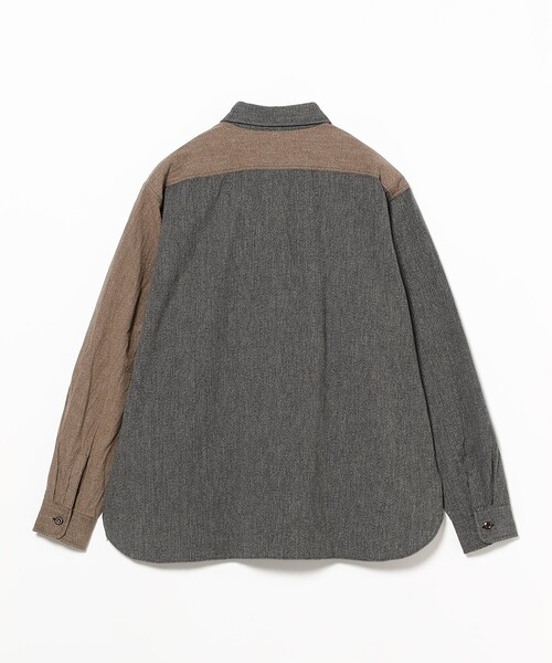 SUGAR CANE（シュガーケーン）の「【別注】SUGAR CANE / クレイジー シャンブレー ワークシャツ（シャツ/ブラウス・メンズ・ライトブラウン/ブルー・SMALL/MEDIUM/X-LARGE/LARGE）」の6枚目の写真