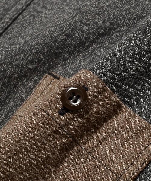 SUGAR CANE（シュガーケーン）の「【別注】SUGAR CANE / クレイジー シャンブレー ワークシャツ（シャツ/ブラウス・メンズ・ライトブラウン/ブルー・SMALL/MEDIUM/X-LARGE/LARGE）」の7枚目の写真