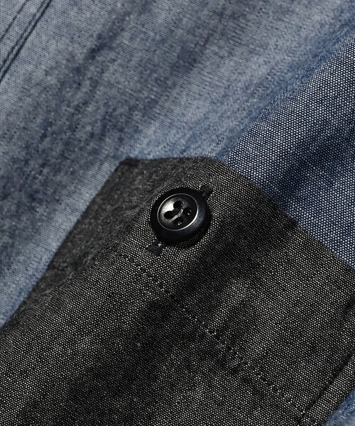 SUGAR CANE（シュガーケーン）の「【別注】SUGAR CANE / クレイジー シャンブレー ワークシャツ（シャツ/ブラウス・メンズ・ライトブラウン/ブルー・SMALL/MEDIUM/X-LARGE/LARGE）」の10枚目の写真