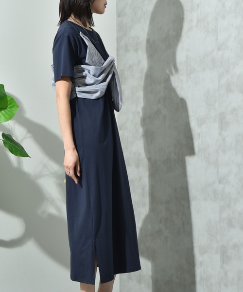 INTERPLANET(インタープラネット)の「デコリボン異素材切替ワンピース(ワンピース・レディース・グレー/ブラック/ネイビー・FREE)」の17枚目の写真