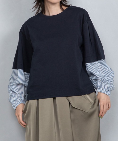 マルシャルテル　tシャツ Tシャツ レイヤードデザイントップス レディース MARECHAL TERRE tシャツ レイヤードデザイントップス レディース
