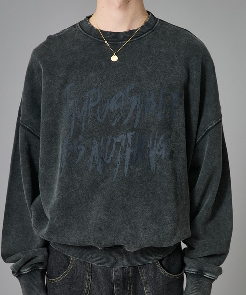 セール】Vintage Washed Sweat Pullover/ヴィンテージウォッシュ
