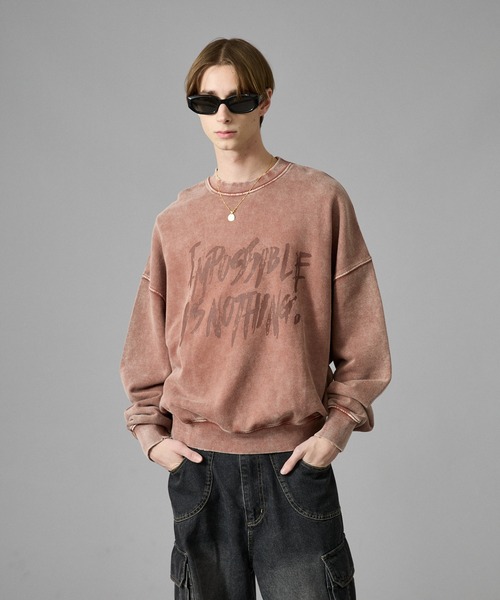ANDER HUNK（アンダーハンク）の「Vintage Washed Sweat Pullover/ヴィンテージウォッシュスウェットプルオーバー（スウェット・メンズ・ブラウン/ブラック・LARGE/MEDIUM）」の19枚目の写真