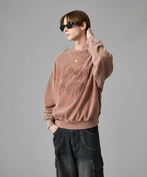 ANDER HUNK（アンダーハンク）の「Vintage Washed Sweat Pullover/ヴィンテージウォッシュスウェットプルオーバー（スウェット・メンズ・ブラウン/ブラック・LARGE/MEDIUM）」の22枚目の写真