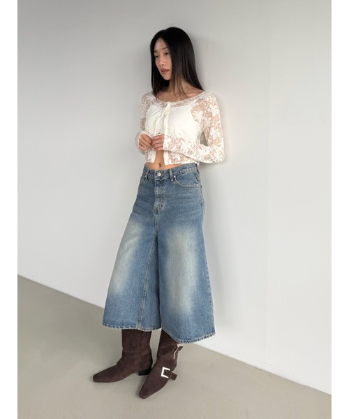 Didot.showroom(ディドット ショールーム)の「【DIDOT.】フラワーレースシアーカーディガン(カーディガン/ボレロ・レディース・アイボリー/ブラック/ブラウン・FREE)」の9枚目の写真
