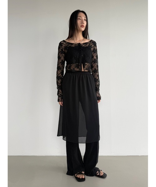 Didot.showroom(ディドット ショールーム)の「【DIDOT.】フラワーレースシアーカーディガン(カーディガン/ボレロ・レディース・アイボリー/ブラック/ブラウン・FREE)」の18枚目の写真