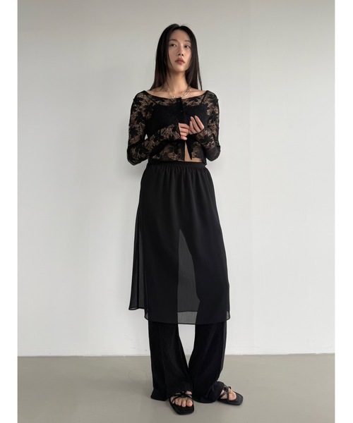 Didot.showroom(ディドット ショールーム)の「【DIDOT.】フラワーレースシアーカーディガン(カーディガン/ボレロ・レディース・アイボリー/ブラック/ブラウン・FREE)」の19枚目の写真