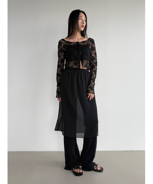 Didot.showroom(ディドット ショールーム)の「【DIDOT.】フラワーレースシアーカーディガン(カーディガン/ボレロ・レディース・アイボリー/ブラック/ブラウン・FREE)」の21枚目の写真