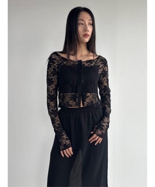 Didot.showroom(ディドット ショールーム)の「【DIDOT.】フラワーレースシアーカーディガン(カーディガン/ボレロ・レディース・アイボリー/ブラック/ブラウン・FREE)」の11枚目の写真