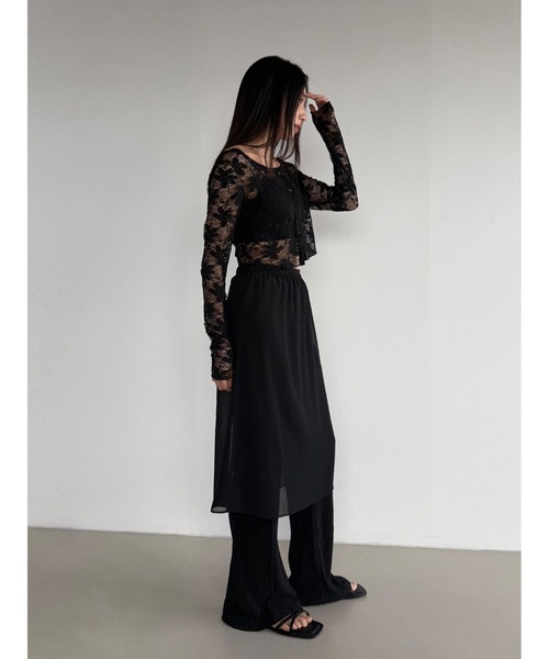 Didot.showroom(ディドット ショールーム)の「【DIDOT.】フラワーレースシアーカーディガン(カーディガン/ボレロ・レディース・アイボリー/ブラック/ブラウン・FREE)」の22枚目の写真