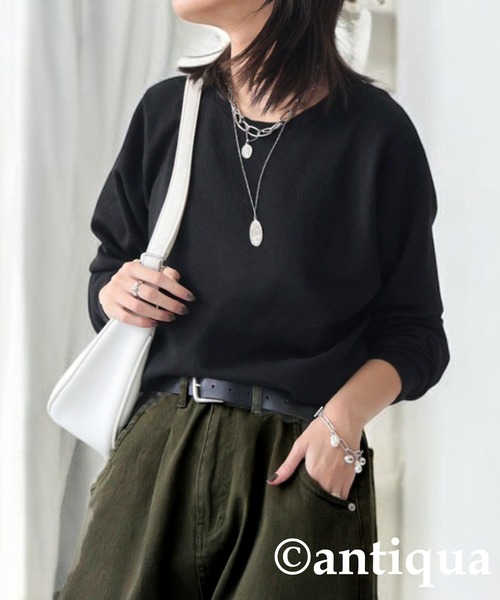 antiqua(アンティカ)の「コーデセット カシミヤタッチニット×サーカスデニムパンツ(セットアップ・レディース・ベージュ系その他/ブラック/ナチュラル・LXL/ML)」の8枚目の写真