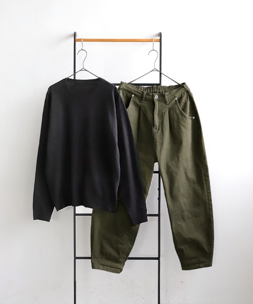 antiqua(アンティカ)の「コーデセット カシミヤタッチニット×サーカスデニムパンツ(セットアップ・レディース・ベージュ系その他/ブラック/ナチュラル・LXL/ML)」の21枚目の写真