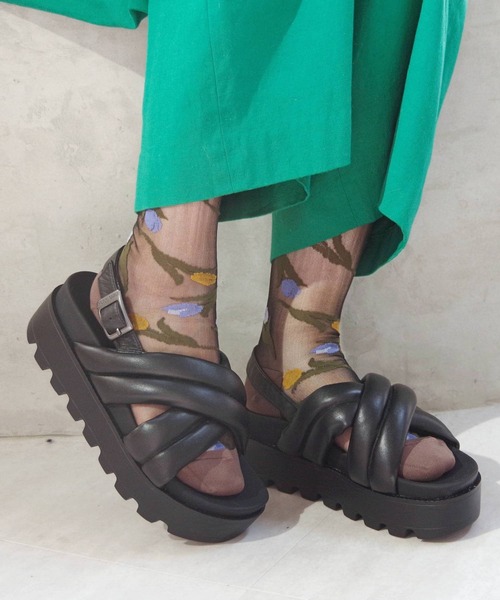 Minnetonka（ミネトンカ）の「【MINNETONKA/ミネトンカ】 クロスベルトパデッドサンダル パフィーサンダル 23M03（サンダル・レディース・シルバー/ブラック/ホワイト/ベージュ・5/6/7/8/9）」の13枚目の写真