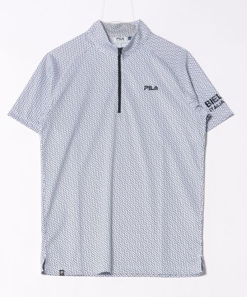 【FILA GOLF/フィラゴルフ】ハーフジップ半袖シャツ　ゴルフ　接触冷感　遮熱性　おしゃれなギフトに最適！