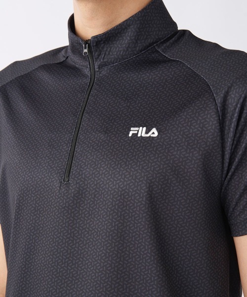 FILA GOLF(フィラゴルフ )の「【FILA GOLF/フィラゴルフ】ハーフジップ半袖シャツ ゴルフ 接触冷感 遮熱性 おしゃれなギフトに最適!(シャツ/ブラウス・メンズ・ブラック/ホワイト/ダークグリーン・MEDIUM/LARGE/X-LARGE/XX-LARGE)」の12枚目の写真