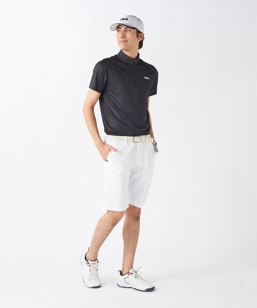 FILA GOLF(フィラゴルフ )の「【FILA GOLF/フィラゴルフ】ハーフジップ半袖シャツ ゴルフ 接触冷感 遮熱性 おしゃれなギフトに最適!(シャツ/ブラウス・メンズ・ブラック/ホワイト/ダークグリーン・MEDIUM/LARGE/X-LARGE/XX-LARGE)」の8枚目の写真