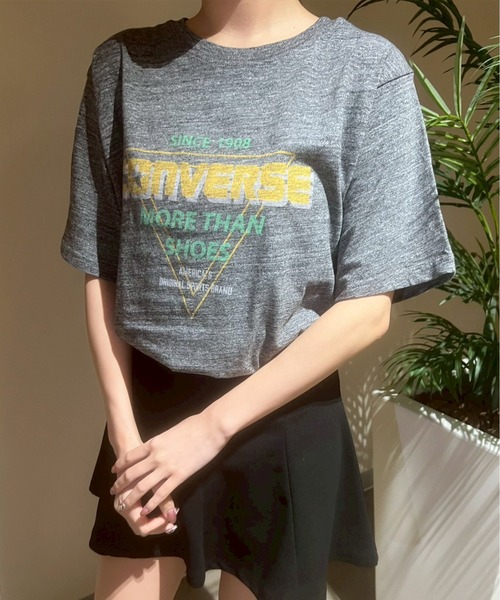 CONVERSE(コンバース)の「【CONVERSE/コンバース】Youtuber/モデル 星野夢奈着用 天竺 VINTEGE/ヴィンテージ風 クルーネック半袖Tシャツ(Tシャツ/カットソー・レディース・ホワイト系1/グレー系1/ブラック系1/ホワイト系2/グレー系2/ブラック系2・M/L)」の5枚目の写真