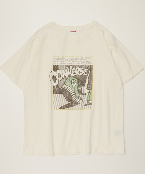 CONVERSE(コンバース)の「【CONVERSE/コンバース】Youtuber/モデル 星野夢奈着用 天竺 VINTEGE/ヴィンテージ風 クルーネック半袖Tシャツ(Tシャツ/カットソー・レディース・ホワイト系1/グレー系1/ブラック系1/ホワイト系2/グレー系2/ブラック系2・M/L)」の11枚目の写真