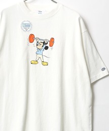 Disney×DISCUS/ディズニー×ディスカス オーバーサイズ ミッキー ヴィンテージ レトロプリント 半袖Tシャツ レディース メンズ
