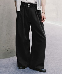 WYM LIDNM | SLIGHT FLARE DOUBLE CLOTH BAGGY SLACKS(スラックス)