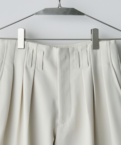 パンツ SLIGHT FLARE DOUBLE CLOTH BAGGY SLACKS SLIGHT FLARE DOUBLE CLOTH BAGGY SLACKS（スラックス）｜WYM