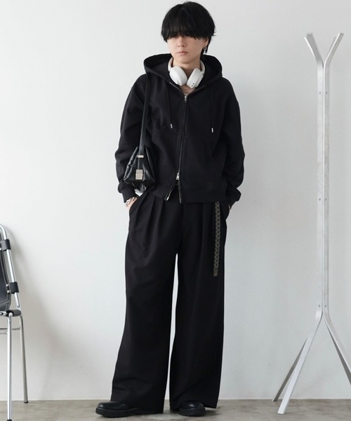 スーツ WYMSLIGHT FLARE DOUBLE CLOTH BAGGYSLACKS SLIGHT FLARE DOUBLE CLOTH BAGGY SLACKS（スラックス）｜WYM