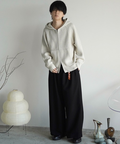 スーツ SLIGHT FLARE DOUBLE CLOTH BAGGY SLACKS WYM LIDNM スラックス SLIGHT FLARE DOUBLE CLOTH BAGGY SLACKS