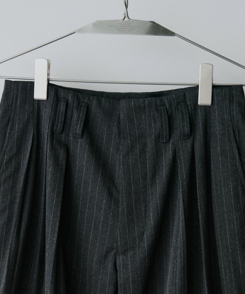 SLIGHT FLARE DOUBLE CLOTH BAGGY SLACKS（スラックス）｜WYM LIDNM