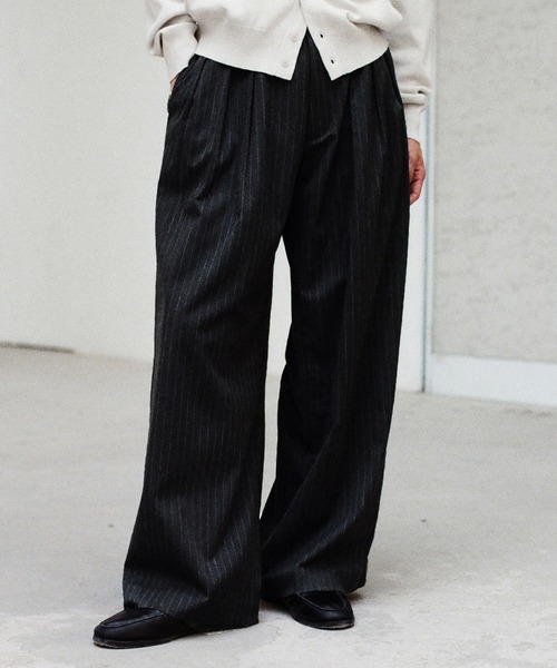極美品✨WYM TWEED BAGGY SLACKS Lサイズ　グレースラックス m53831788899_1.jpg?1731824724