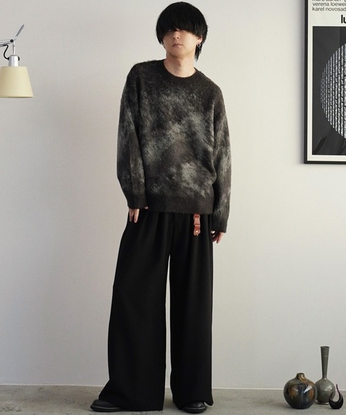 スーツ SLIGHT FLARE DOUBLE CLOTH BAGGY SLACKS WYM LIDNM スラックス SLIGHT FLARE DOUBLE CLOTH BAGGY SLACKS