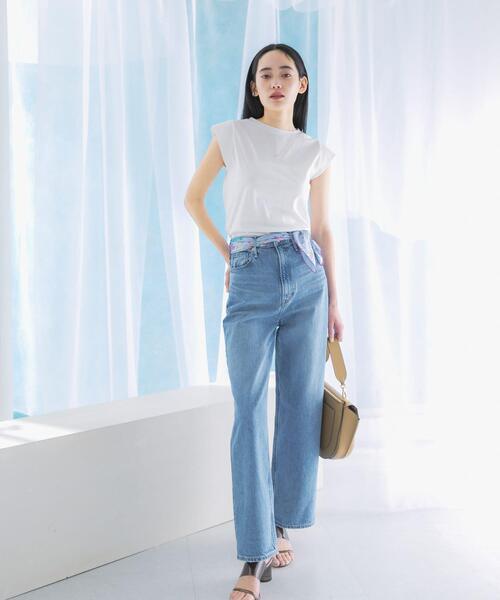 URBAN RESEARCH ROSSO WOMEN（アーバンリサーチ　ロッソ）の「クールタッチスーピマコットンフレンチTシャツ（Tシャツ/カットソー・レディース・オフホワイト/ピンク/ミント/ネイビー・FREE）」の13枚目の写真